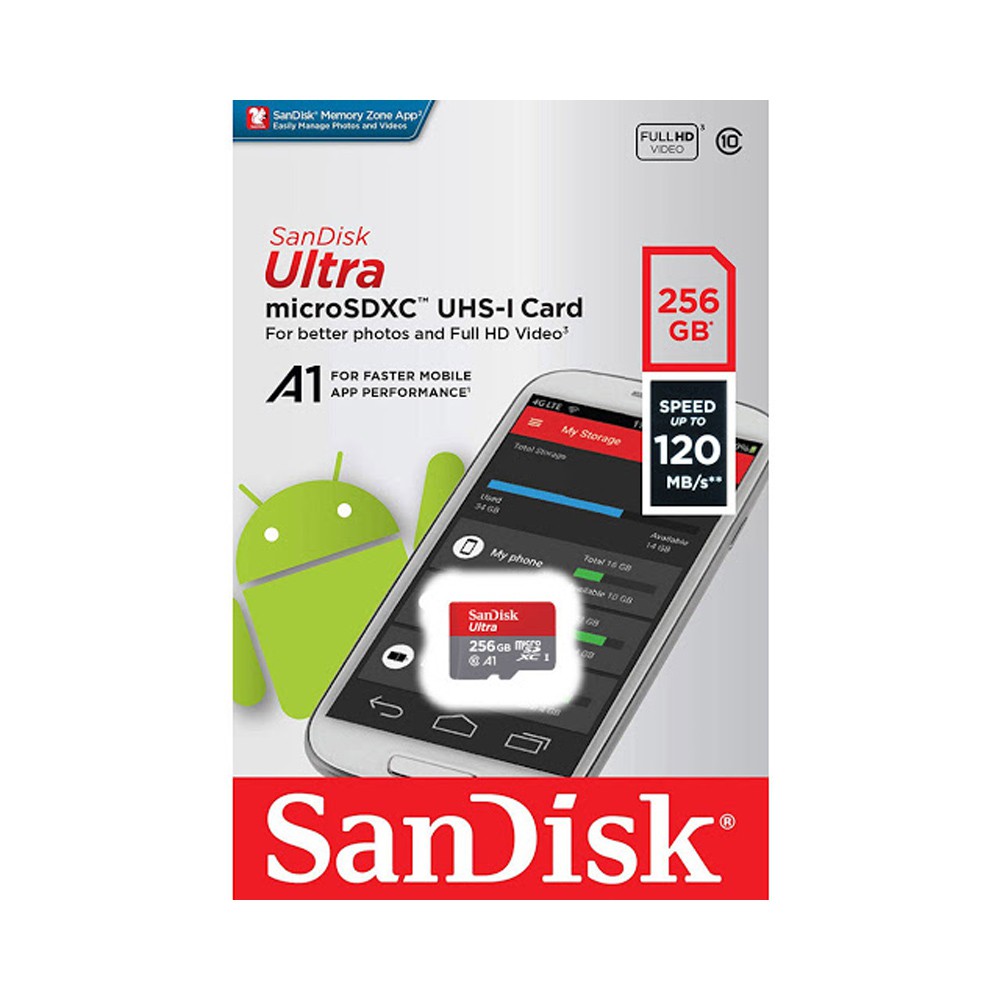 Thẻ nhớ micro SDXC Sandisk Ultra 256GB SDSQUA4-256G-GN6MN