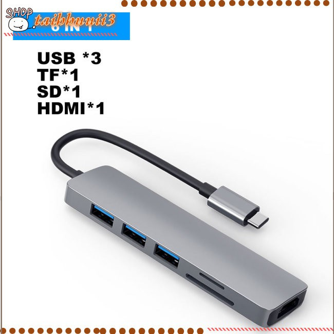 Sản phẩm mới bán chạy nhất Usb C Hub Multiport Adapter Type-c To Hdmi-compatible Docking Station Usb 3.0 Sd/tf Card Reader