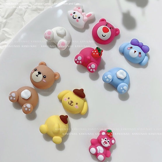 Cặp Charm Hoạt Hình Mông Gấu Thỏ HÀN QUỐC Dễ Thương
