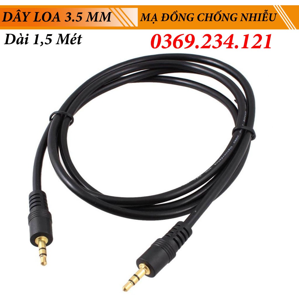 Cáp nối dài dây loa 2 đầu dương chuẩn 3.5 dài 1.5m