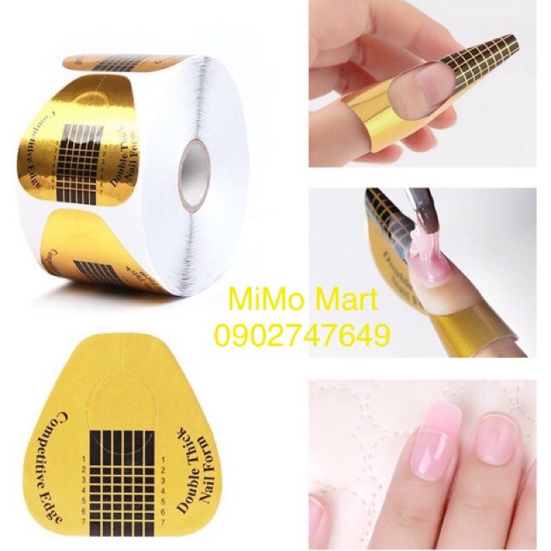 Cuộn Form 500 Móng Đắp Gel, Đắp Bột