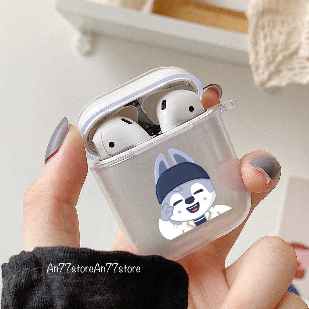 Vỏ Bảo Vệ Hộp Sạc Tai Nghe Airpods Pro 3 2 Pro Bluetooth Không Dây Bằng TPU Mềm Trong Suốt In Hình Kpop Stray kids Skzoo