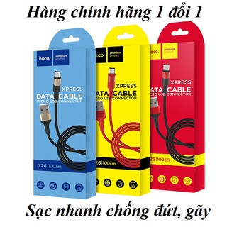 Cáp Sạc Nhanh Hoco X26 1m Chính Hãng Chống Gãy, Chống Đứt - Hoco X26 1m