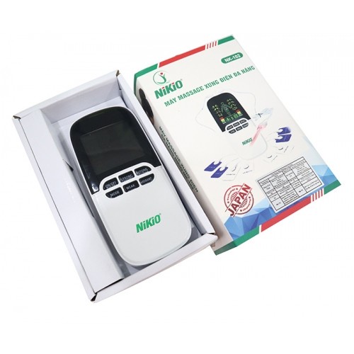 Máy massage xung điện Nikio NK-102 - Đèn hồng ngoại trị liệu mũi - 8 miếng dán
