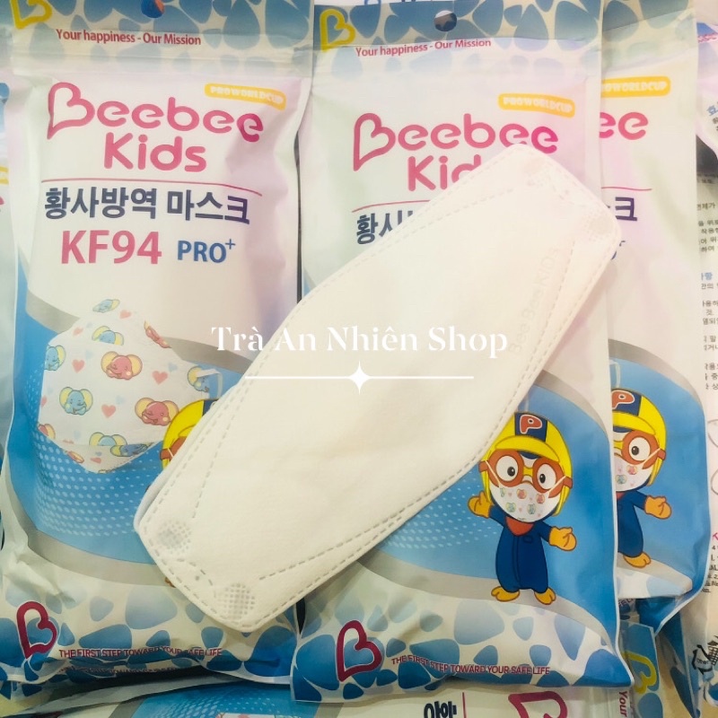 Khẩu trang KF94 4 lớp Beebee kids cho bé 8 - 12t  - Túi 10 cái