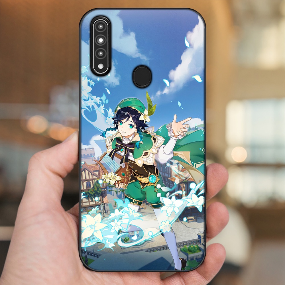 Ốp lưng Oppo A31, A8 viền đen in hình Venti Genshin Impact