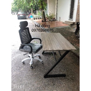 Combo bàn chân sắt chữ Z + ghế xoay tựa đâu 5003
