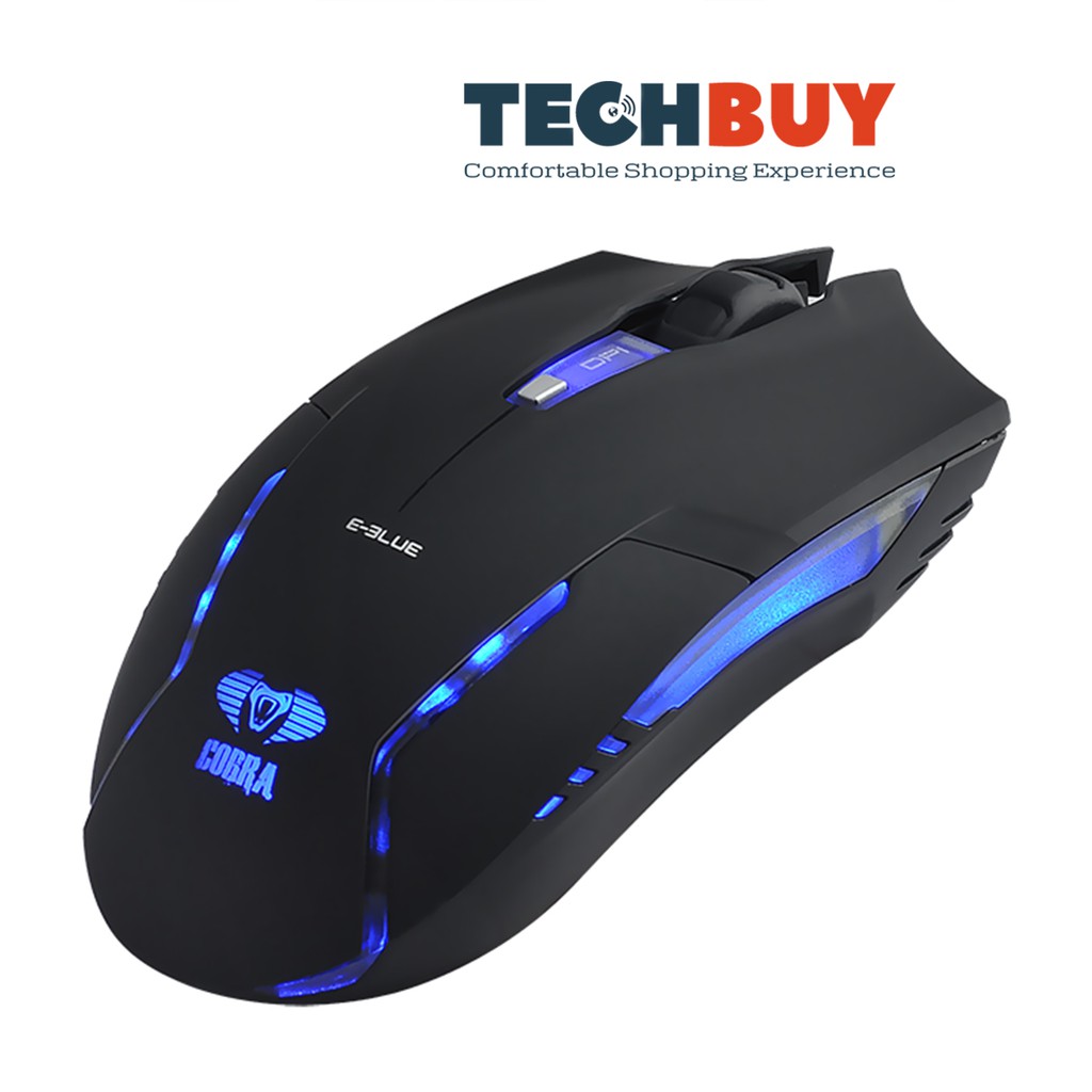 Chuột gam thủ E-Blue EMS151BK Led I Màu đen I BH 12 Tháng I Gaming Mouse EBlue Cobra Junior II Led EBlue EMS151 Black | BigBuy360 - bigbuy360.vn