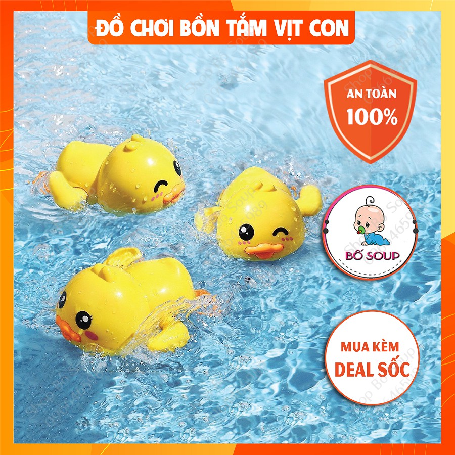 [Mã 254FMCGSALE giảm 8% đơn 500K] Đồ Chơi Bồn Tắm Vịt Vặn Cót Biết Bơi Shop Bố Soup