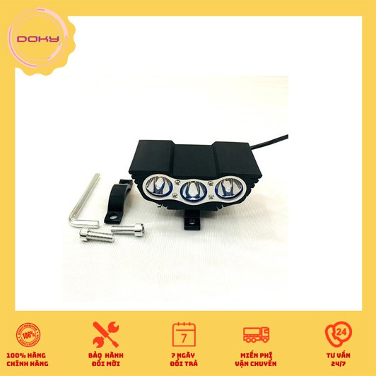 Đèn mắt cú X3 siêu sáng, Đèn Led trợ sáng xe máy mắt cú 3 bóng dành cho mọi loại xe (GIÁ 1 CHIẾC) - DL3MC