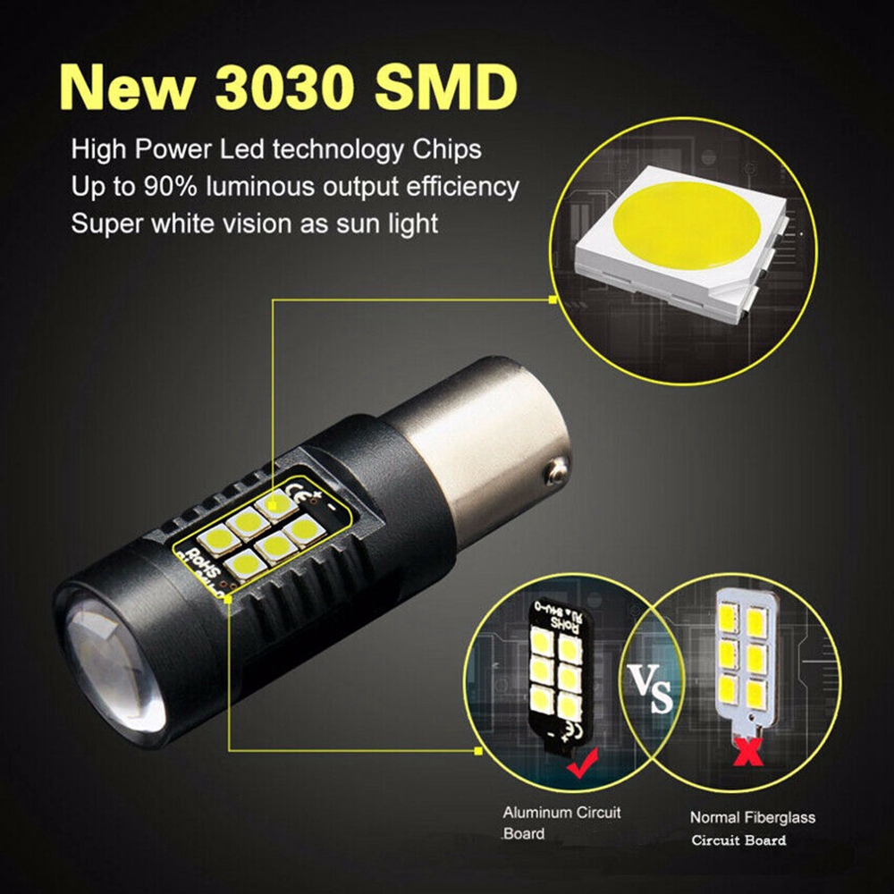 Đèn Led Chiếu Sáng Cho Xe Hơi 1157 Bay15D T20 7440 7443 1156 Bau15S Ba15S 12v 24v 3030 21smd