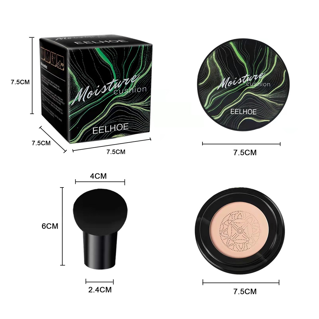 Phấn Nước Air Cushion BB CC Cream Che Khuyết Điểm Làm Trắng Và Đều Màu Da Với Mút Tán Hình Đầu Nấm Tiện Dụng
