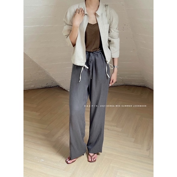 Quần suông Linen