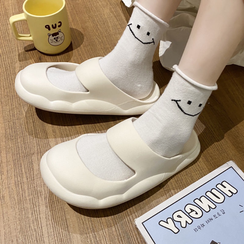 Dép Quai Ngang Chống Trượt Phong Cách Retro Dễ Thương