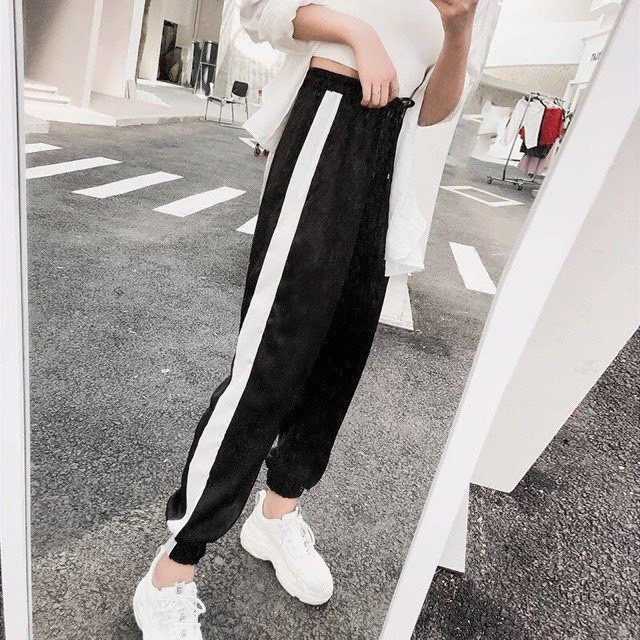 Quần jogger nữ phi lụa 1 line cực hot