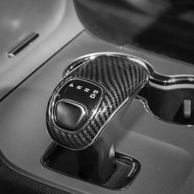 Viền Bọc Cần Gạt Số Bằng Sợi Carbon Cho Jeep Grand Cherokee 2014-2015