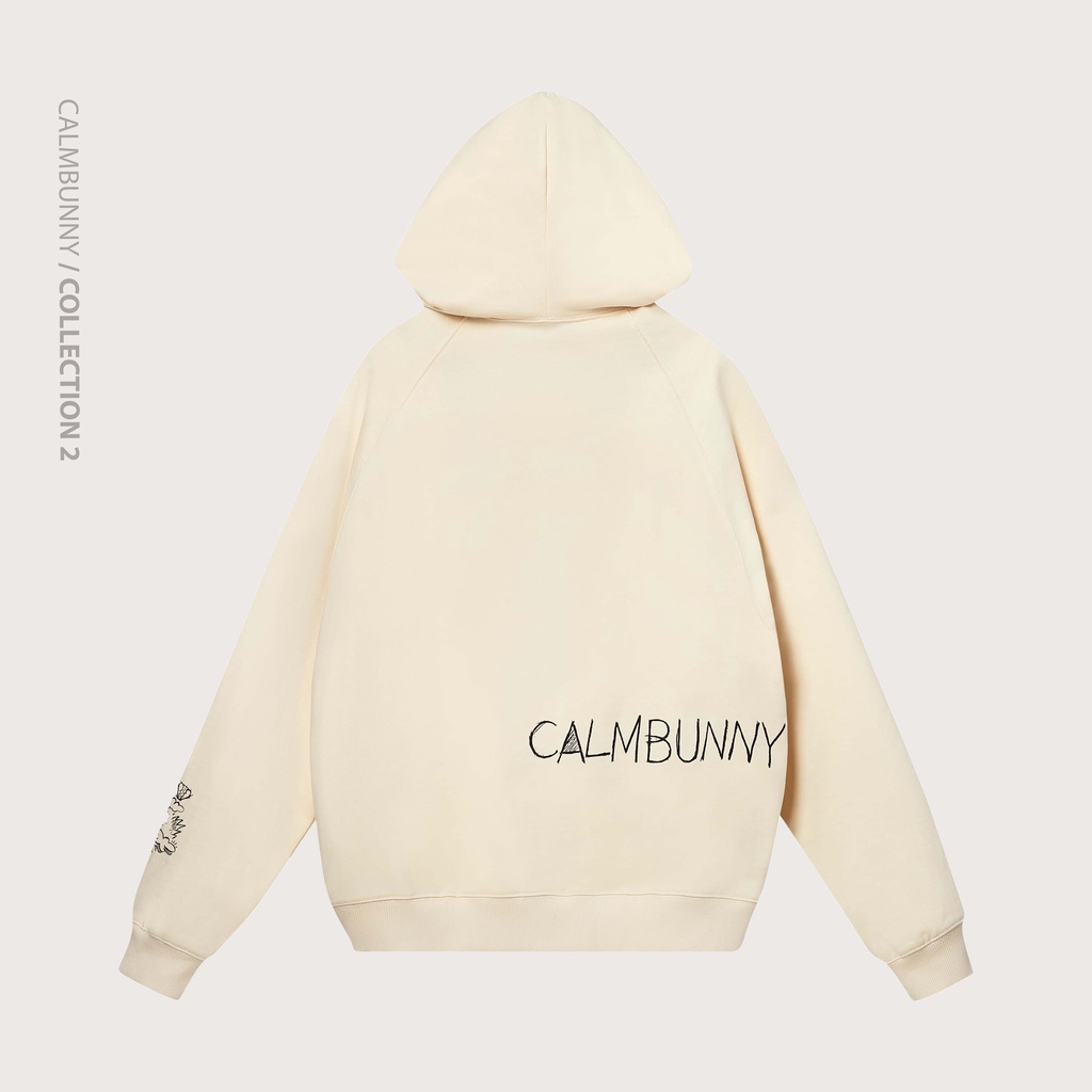Combo set áo khoác hoodie CALMBUNNY nam nữ form rộng kem BUTTER | BigBuy360 - bigbuy360.vn