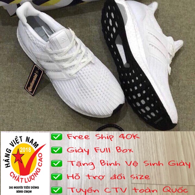 [FREE SHIP 40K] Giày Ultra Boost 4.0 Full Box Dành Cho Nam Nữ _ Triple White