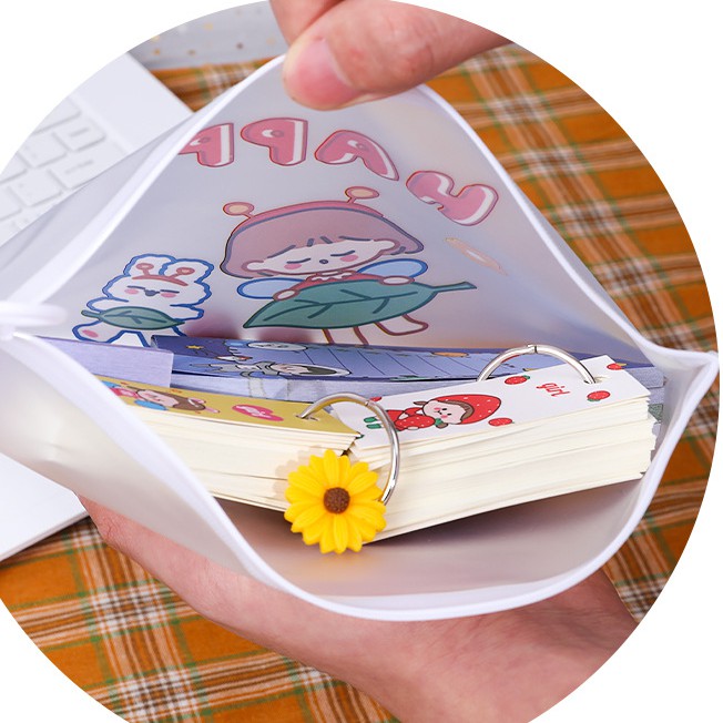 Túi đựng hồ sơ cỡ lớn chống thấm nước in họa tiết hoạt hình dễ thương có khóa kéo tiện dụng cho học sinh | BigBuy360 - bigbuy360.vn