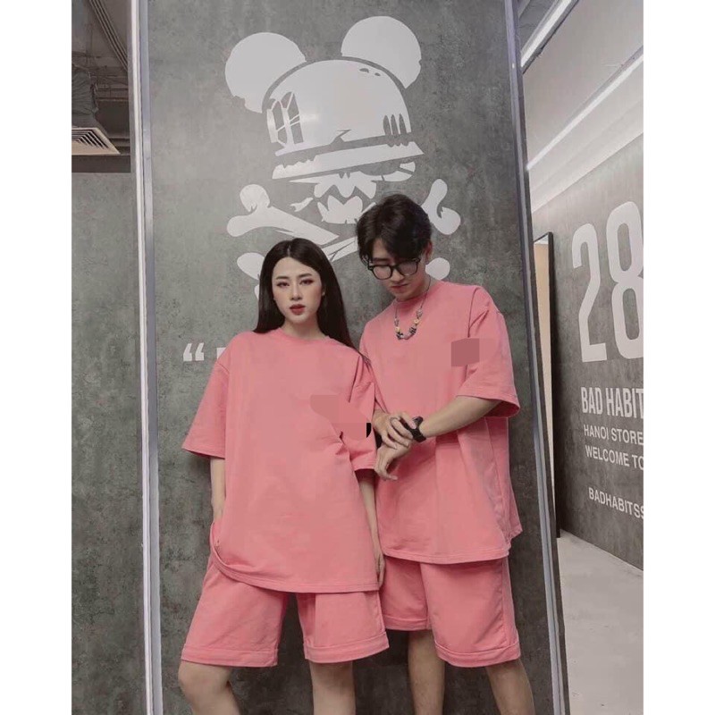 [Rẻ Vô Địch] Sét Đồ Bộ Thể Thao Đùi Trơn Phong Cách Ulzzang Unisex, Freesize Chất Thun Cotton Không Phai(Ảnh Thật) | BigBuy360 - bigbuy360.vn