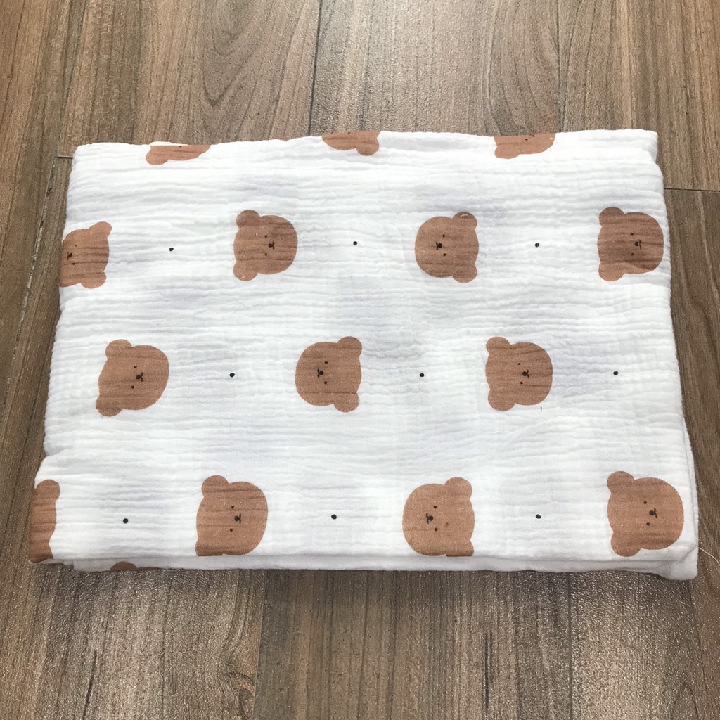 Combo full set  chăn -gối- chặn đa năng- yếm- khăn sữa xô muslin cao cấp cho bé yêu