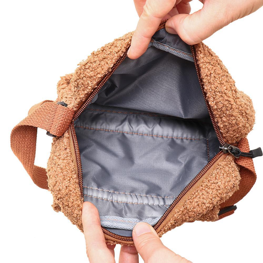 ROSE Túi Đeo Vai Bằng Len Cừu Thiết Kế Nhỏ Gọn Giản Dị Dành Cho Nữ