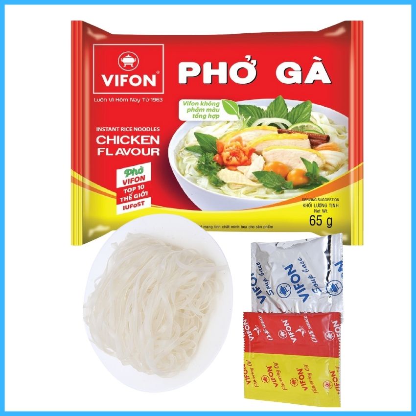 Phở bò và Phở gà VIFON thùng 30 gói 65g MPVF01-Thương hiệu ACE-COOK