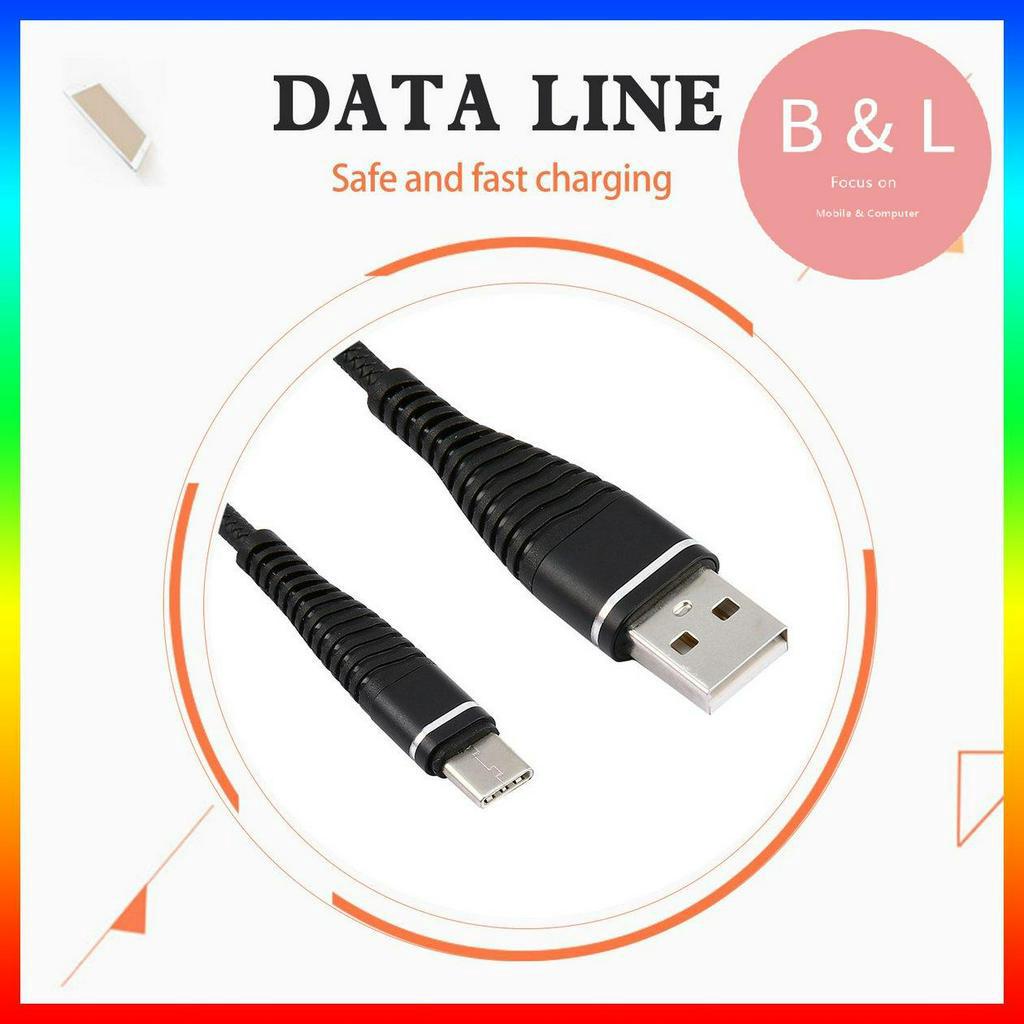 Dây cáp sạc đồng bộ dữ liệu USB Type C kiểu lò xo tiện lợi