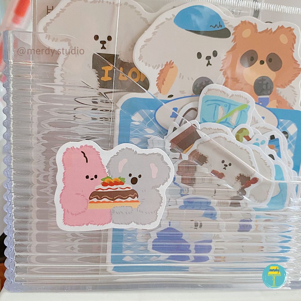 Túi 40 tấm sticker cute size to Lovely Animal