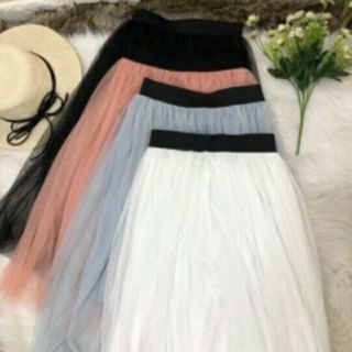 Chân váy lưới midi 2 lớp (kèm ảnh thật)