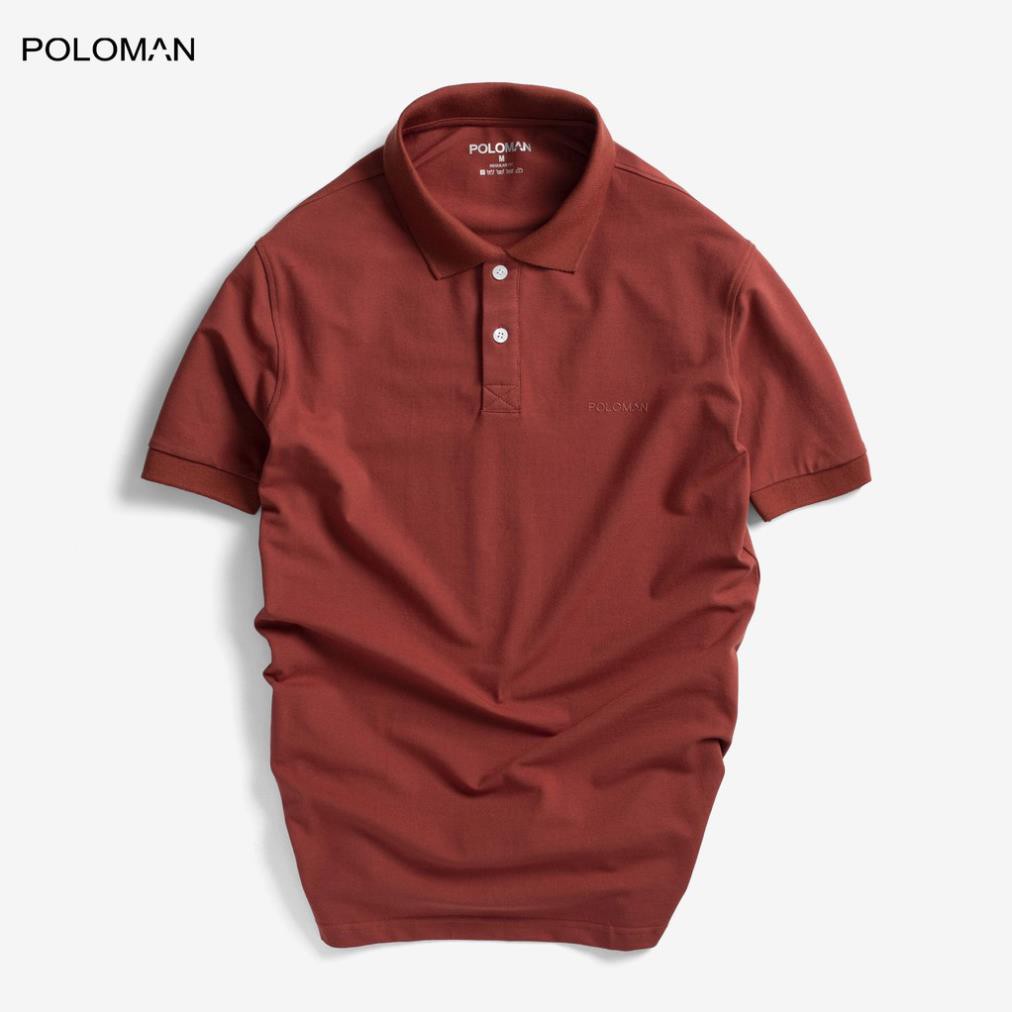 Áo thun Polo nam cổ bẻ vải cá sấu Cotton xuất xịn, chuẩn đẹp, màu Đỏ P11 - POLOMAN .