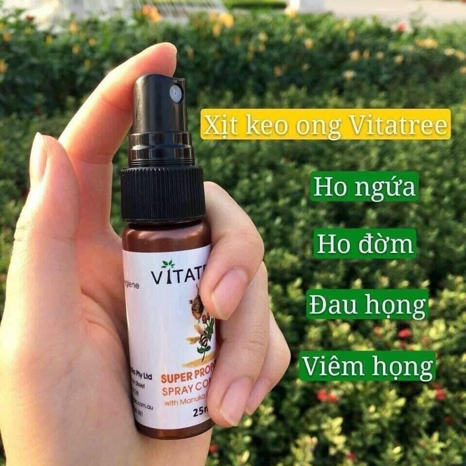 Xịt Keo Ong Vitatree Super Propolis Spray Manuka Honey 30 ml Mẫu mới, [Hàng Úc Nội địa, chính hãng, bay Air]