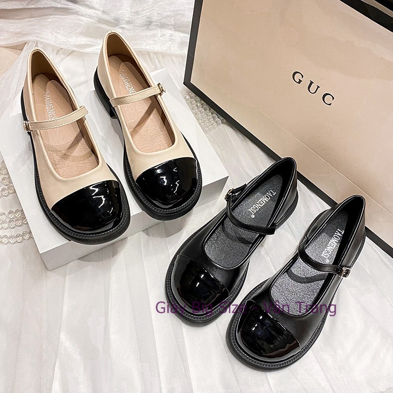 Giày da đế thấp big size Mary Jane size 35-43
