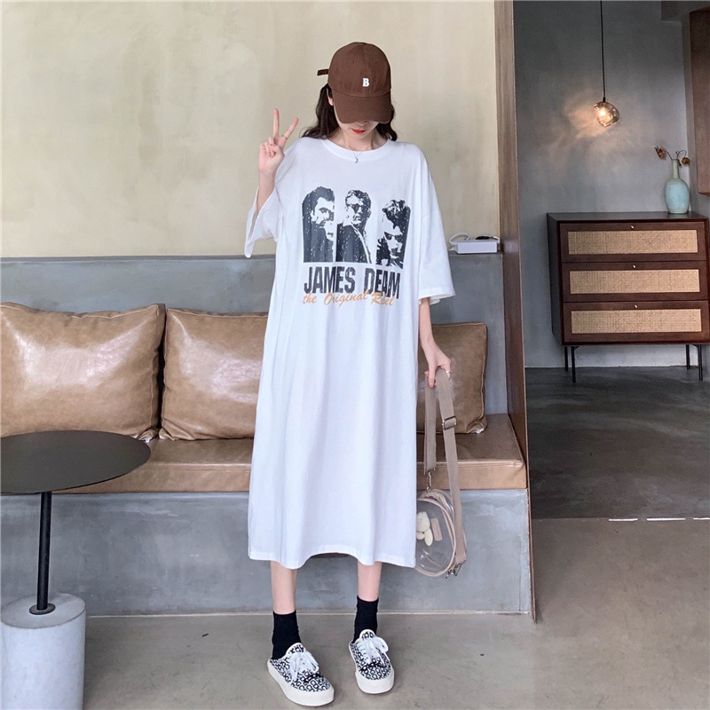 Đầm NgắN Tay Cổ TròN, In HọA TiếT MớI Lạ Cho Nữ