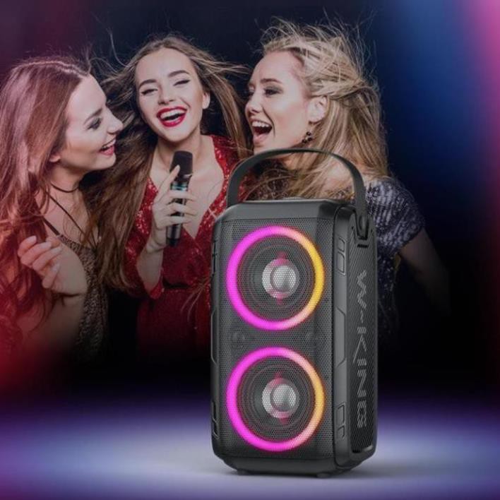 Loa bluetooth W-KING T9 – Loa karaoke di động công suất cao 80W âm thanh cực đỉnh, đèn led RGB + KÈM 1 micro