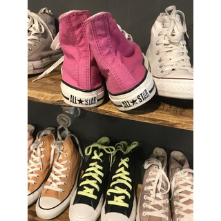 GIÀY CONVERSE HỒNG CỔ CAO SIZE 38 - 23cm (Real 100%/2Hand)
