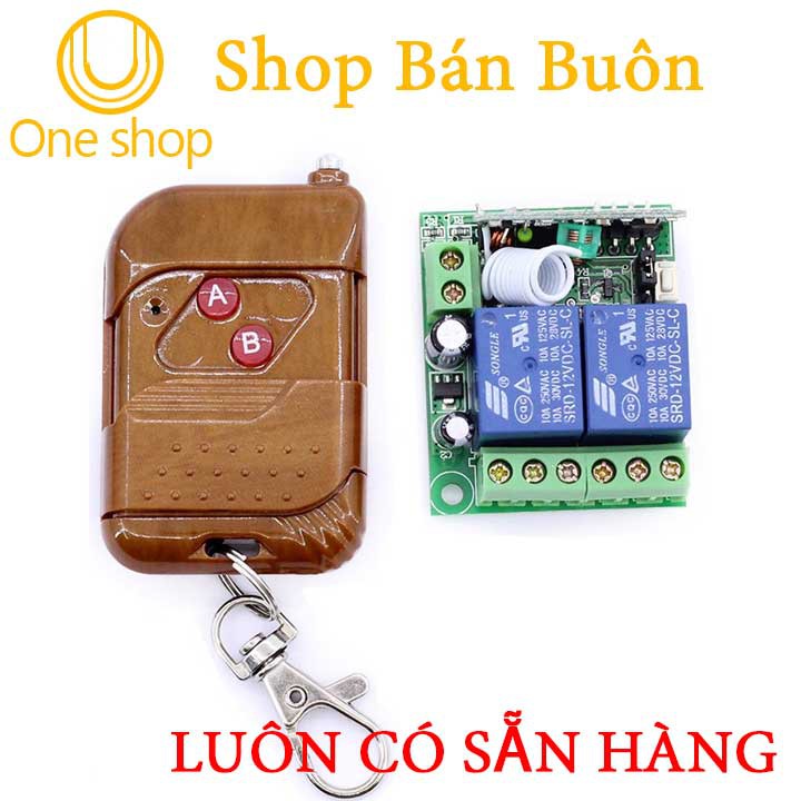 Bộ Học Lệnh 2 Kênh 12V RF315Mhz + Tay Phát
