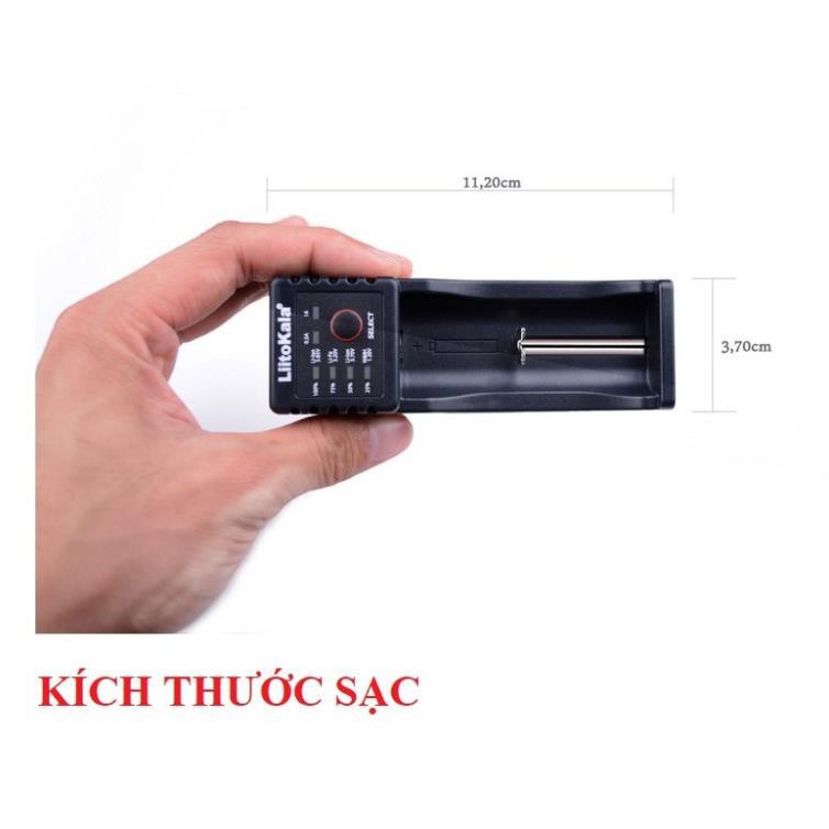 Sạc pin đa năng Liitokala lii-100 một khe pin cho pin 18650, AA, AAA, 26650... (sạc được tất cả các loại pin sạc)