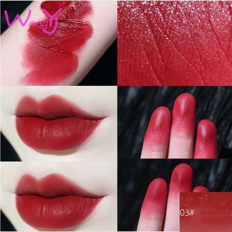 [Hàng mới về] Bộ 3 son kem trang điểm nhung lì mịn vỏ màu trắng dành cho học sinh nữ | BigBuy360 - bigbuy360.vn