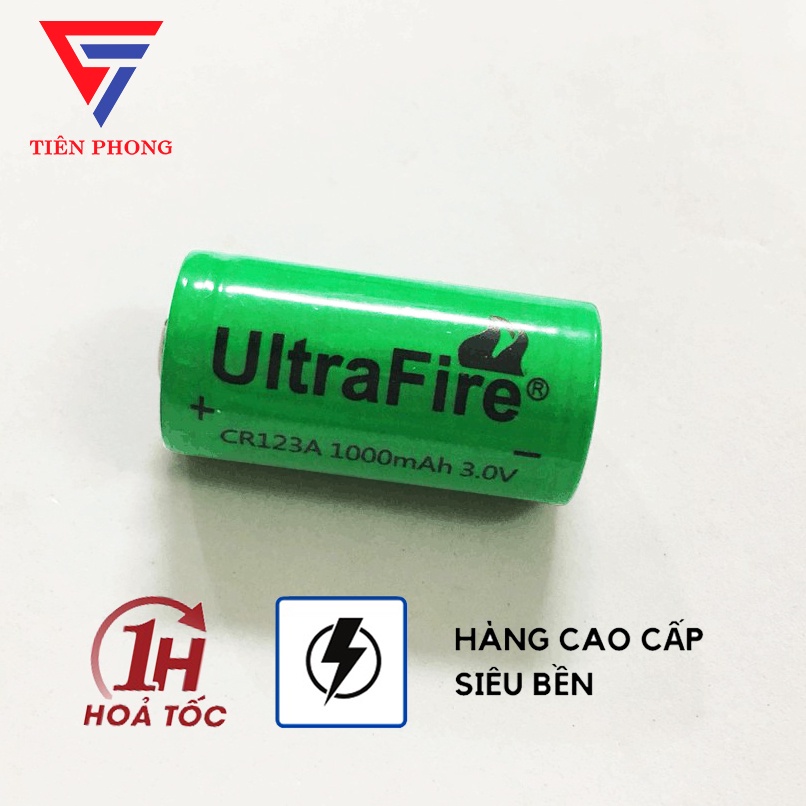 Pin sạc CR123 UltraFire CR123A 1000mAh 3V chính hãng