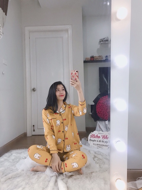 Bộ ngủ pijama kate thái tay dài quần dài ❤️ ❤️ | BigBuy360 - bigbuy360.vn