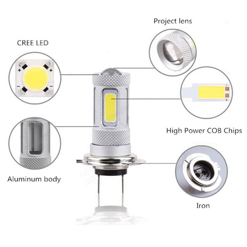 Đèn pha LED chống sương mù H4 H7 H11 9006 9005 80W COB chuyên dụng dành cho ô tô