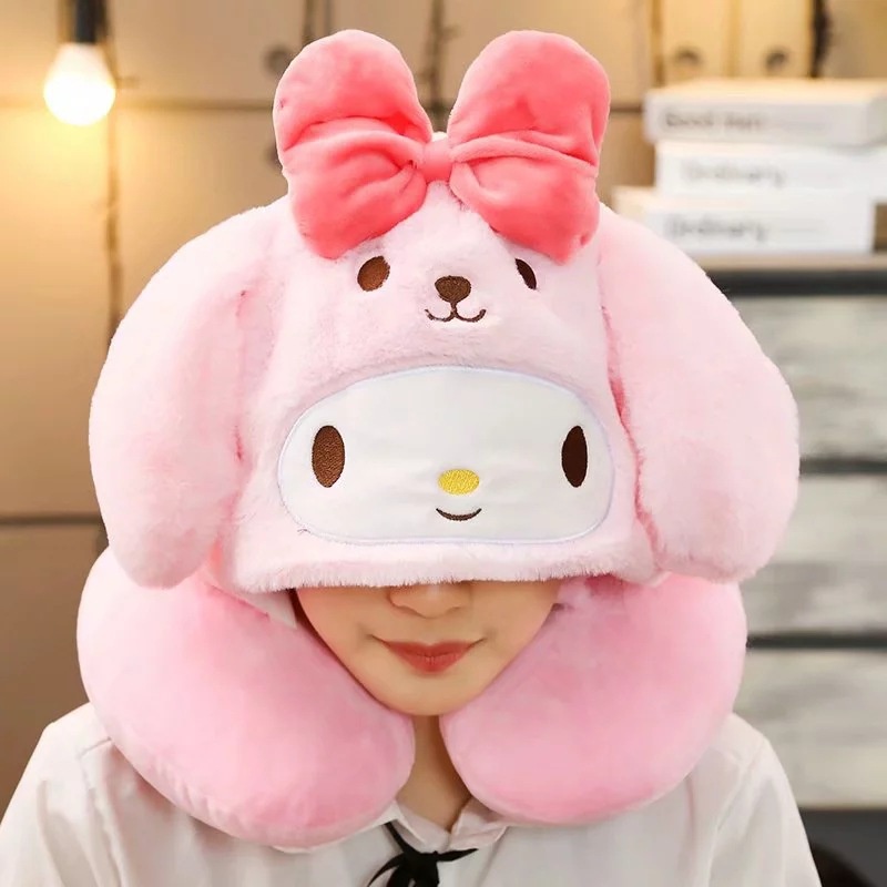 Kaws BFF Pom Pom Purin kitty melody Dễ Thương Hình Chữ U Có Mũ Trùm Đầu Du Lịch Ngủ Trưa