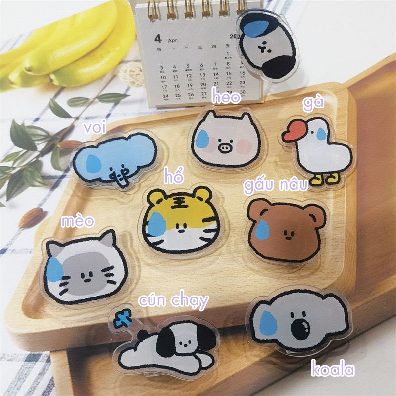 Kẹp Giấy Nhựa Paper Clip Đổ Mồ Hôi Confused Animal
