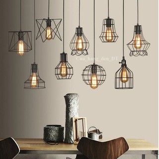 Đèn thả rọ sắt trang trí nhiều kiểu dáng