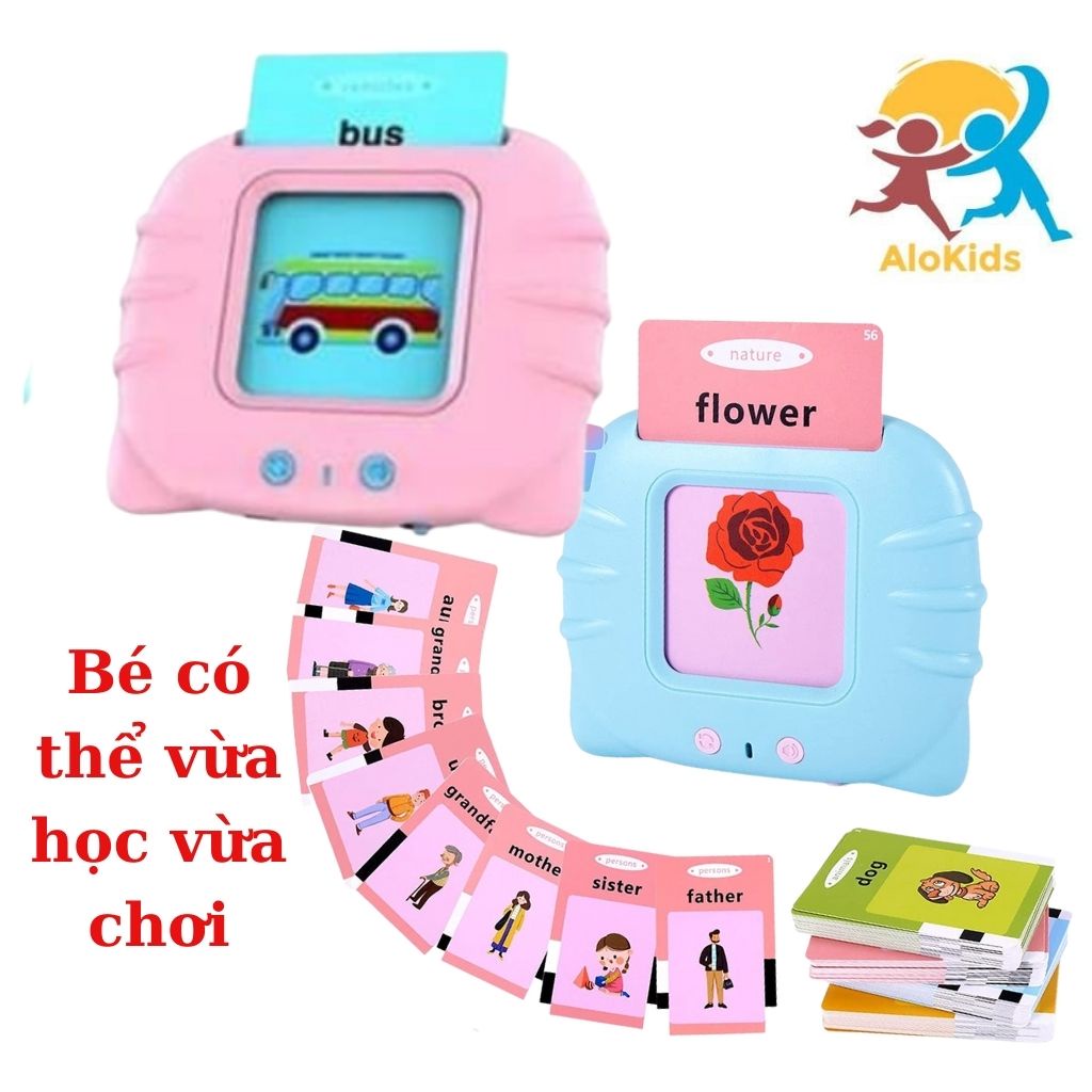 Máy Đọc Thẻ Thông Minh Cho Bé 112 Thẻ 224 Từ Kết Hợp Song Ngữ Anh-Việt Shop Alokidstb