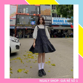 Set đồ nữ 🌾 Set váy nữ ulzzang 🌾 Đầm xoè công chúa và áo sơ mi tay lỡ 🌾