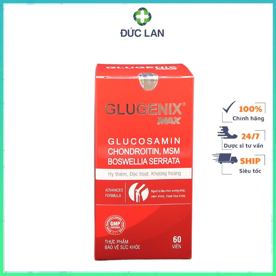 VIÊN UỐNG GLUGENIX MAX CÓ NGUỒN GỐC TỪ THIÊN NHIÊN, GIÚP TĂNG TIẾT DỊCH KHỚP, KHỚP VẬN ĐỘNG LINH HOẠT