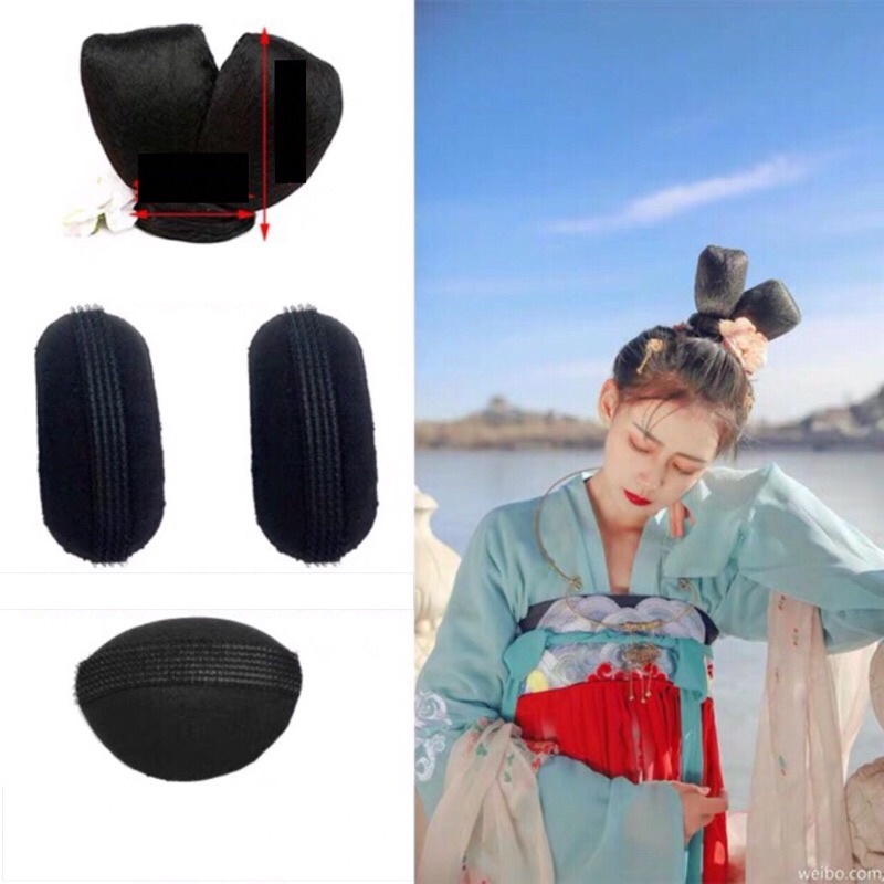 Set búi thỏ cổ trang 4 món