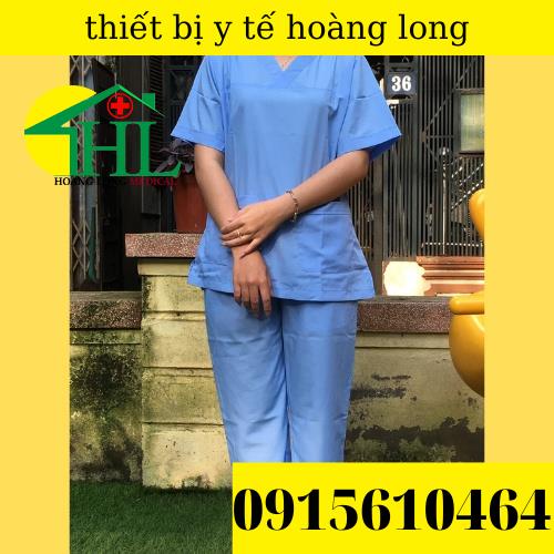 Bộ Scrubs Bác Sĩ, quần áo phòng mổ, đồng phục phẫu thuật, đồng phục spa hàng phổ thông xanh dương